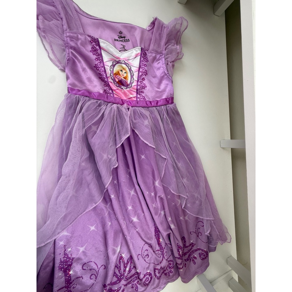 Disney Princess Rapunzel Nightgown Purple Dress Up Sleepwear Girls 2T